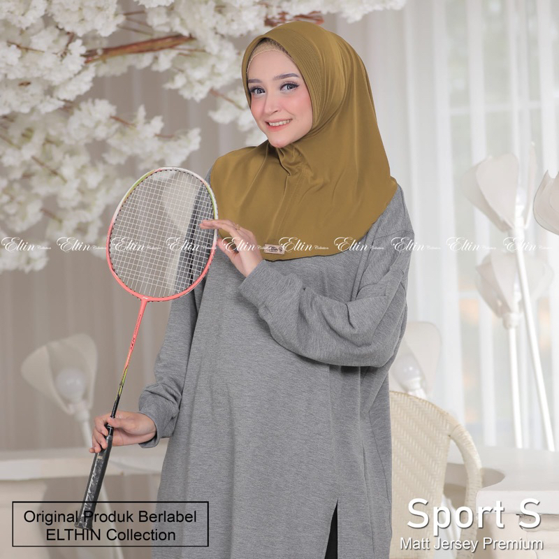 Jilbab Bergo Jersey Sport Pad Busa by Eltin