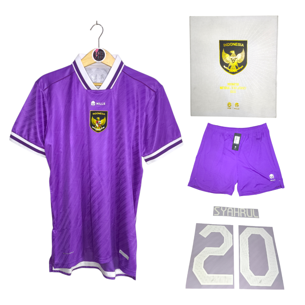 Jersey Original Timnas Indonesia Third Goal Keeper Mills Player Issue Free Celana dan Nameset (#20 S