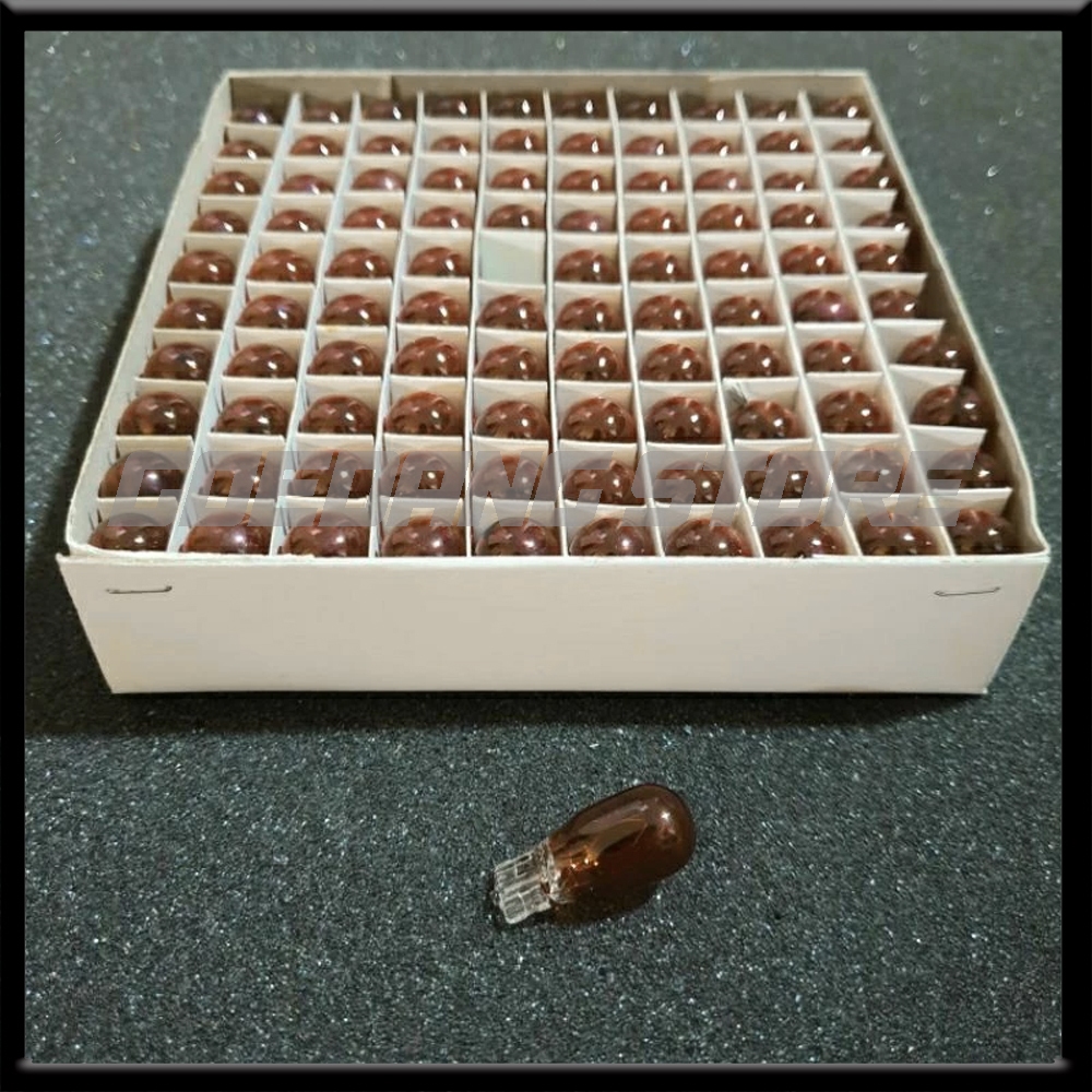 100 PCS BOHLAM SEN/BOHLAM COLOK/BOHLAM TANCAP 12V 10 WATT T13 OREN MOKINI T13