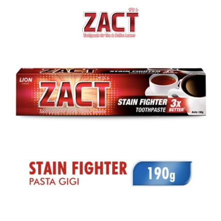 ZACT Odol 190ML Pasta Gigi Pecinta Kopi Stain Fighter Toothpaste Hilangkan Noda Kuning