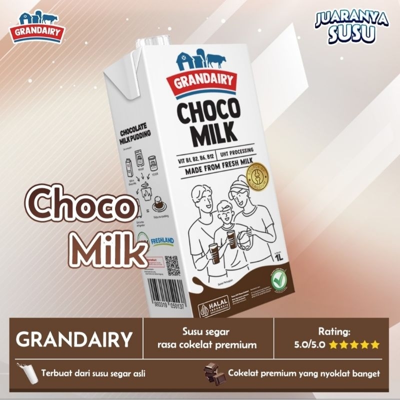 

Promo Ramadhan | Grandairy UHT Choco Milk 1 Liter