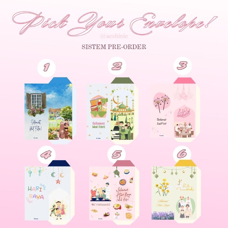 

(10 pcs) Amplop Lebaran Variasi dan Murah