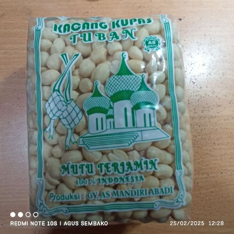 

1 bks kacang kupas tuban 440 gram