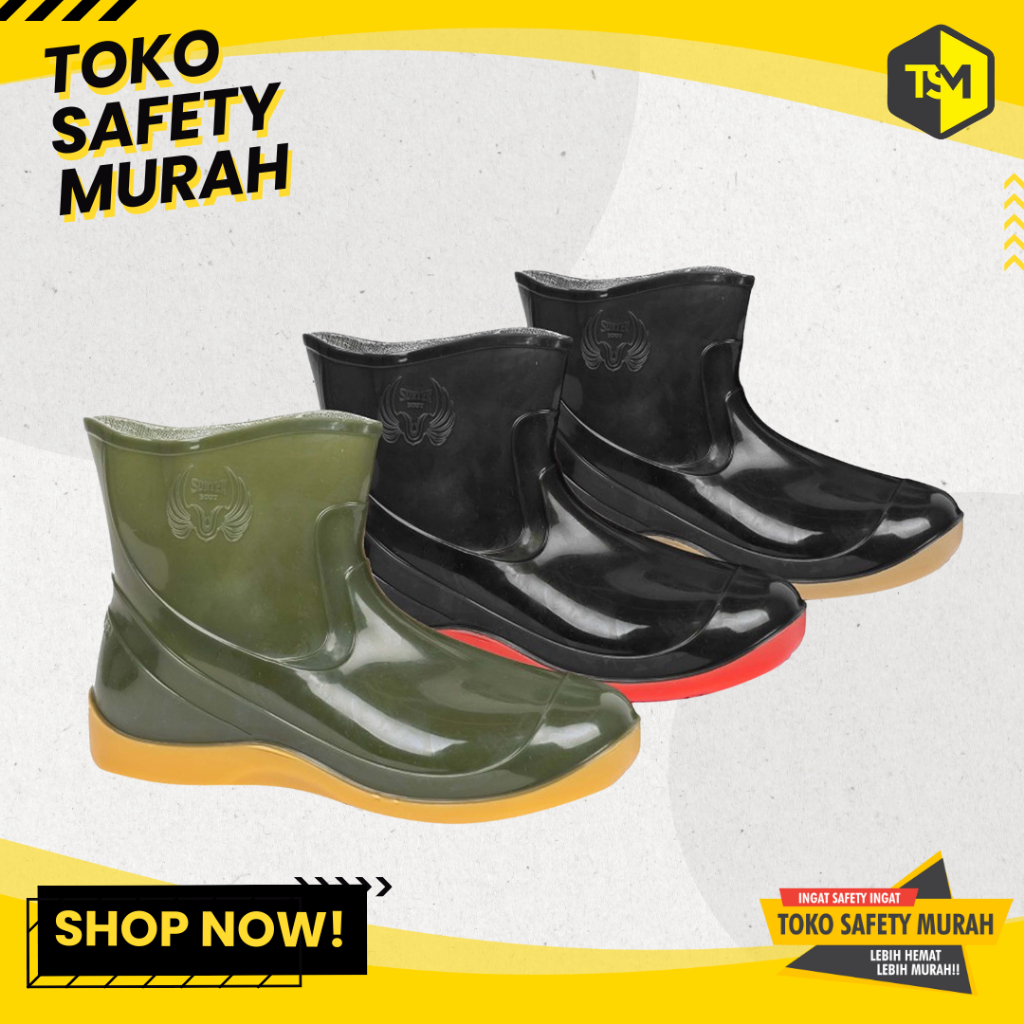 Sepatu Boots Karet Pendek Fashion Sunter Relax Sepatu Boot Pendek Pria Wanita