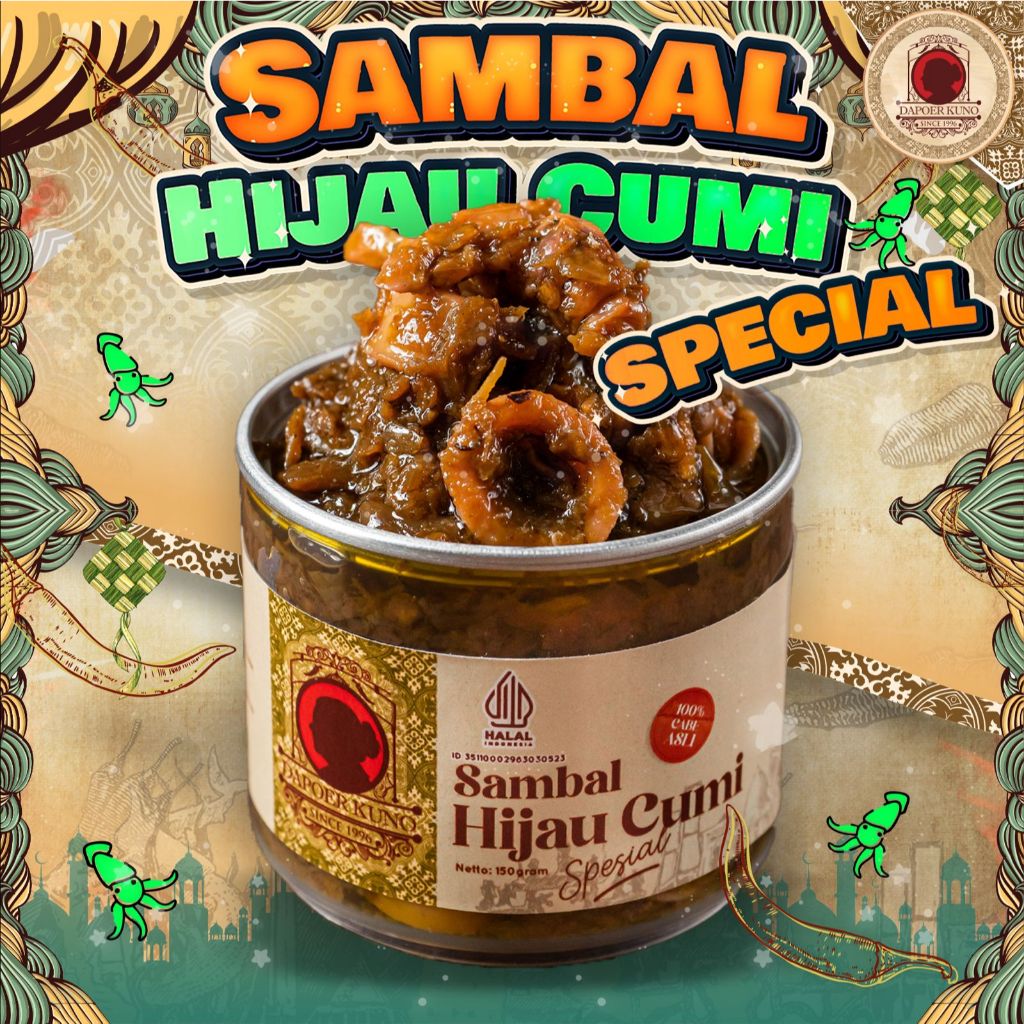 

Dapoer Kuno - Sambal Hijau Cumi Spesial 150gr