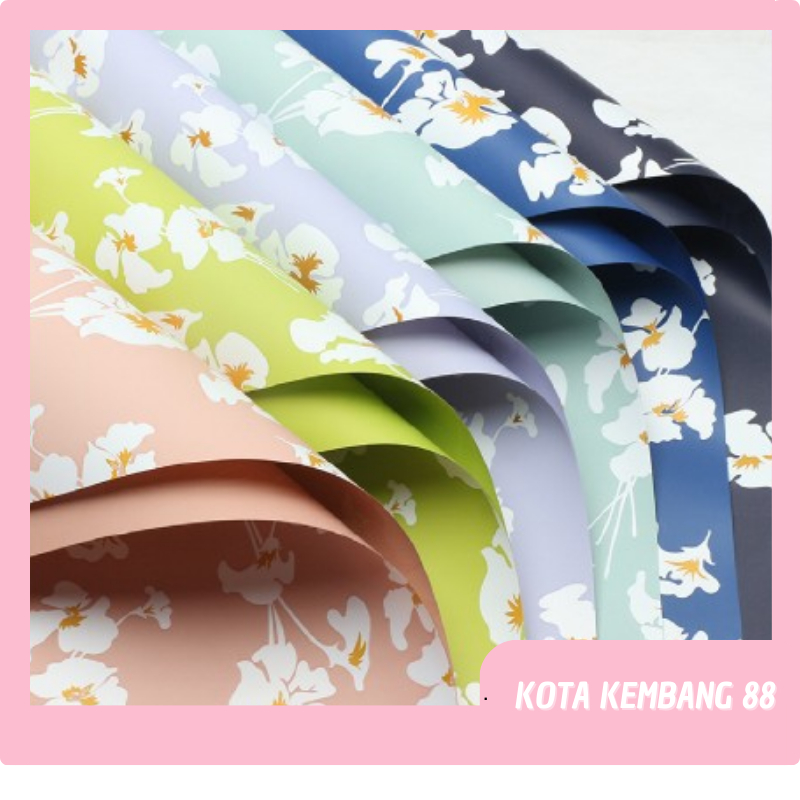 

Flower Wrapping Paper Color Flower Craft Kertas Buket Motif Bunga Cellophane KB065