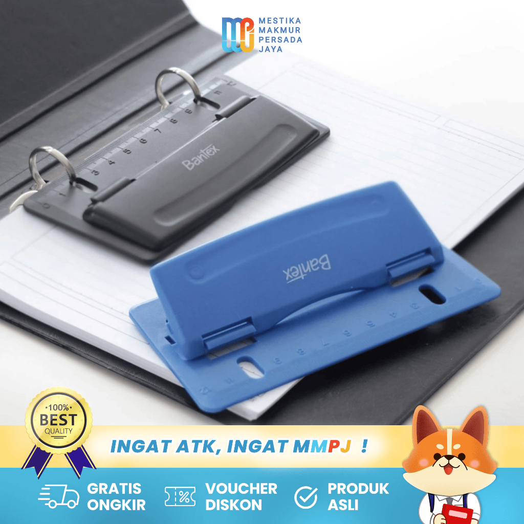 

Bantex Mini Perforator Pelubang Kertas 2 Lubang Model 9319