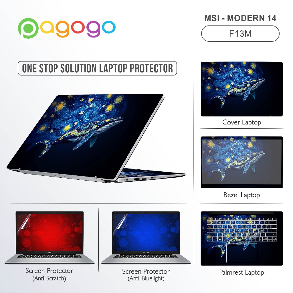 Screen Guard Skin Keyboard Protector Garskin Stiker Laptop Msi Modern 14 F13M F13MG Matte Clear Anti