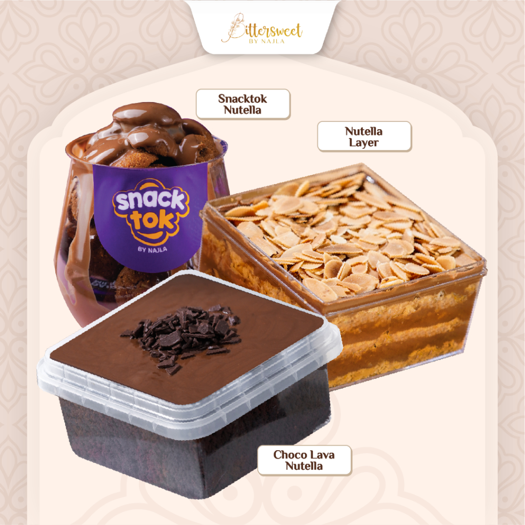 

( Spesial Ramadhan ) ALL NUTELLA ( Snacktok Full Cookies + Choco Lava + Pastry Layer )