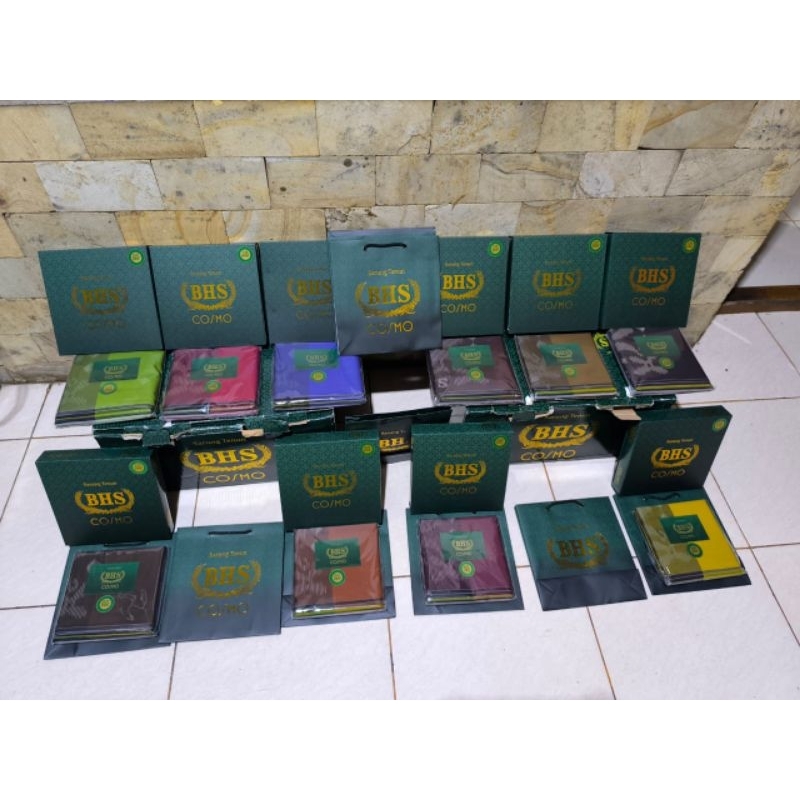 Grosir 10 Pcs (1 dus) Sarung BHS Cosmo Mix Gold Original Motif K26 PPF
