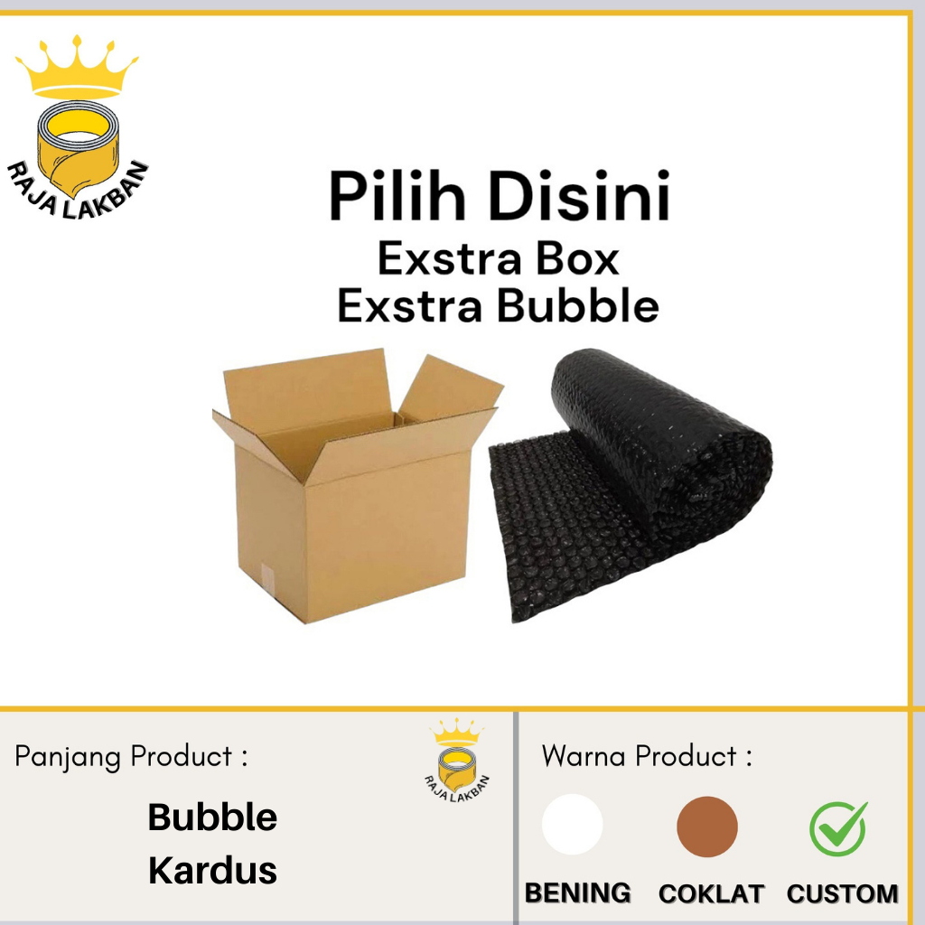 

Packing tambahan kardus + bubble wrap