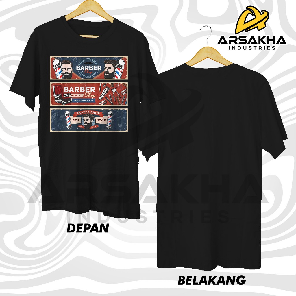 Kaos Barbershop Gentelmans keren Baju Distro by Arsakha Industries