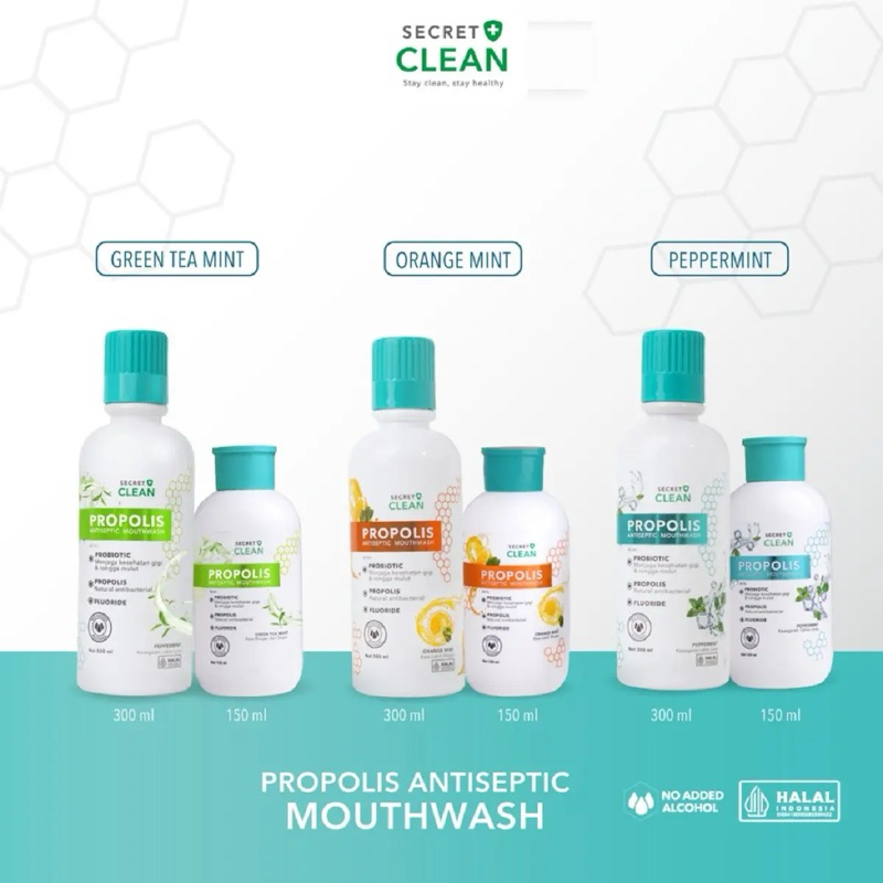 secret clean propolis antiseptic mouthwas