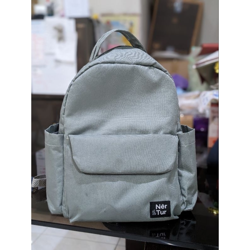 Preloved NerTur Midi Diaper Bag Tas Popok Bayi - Sage Green