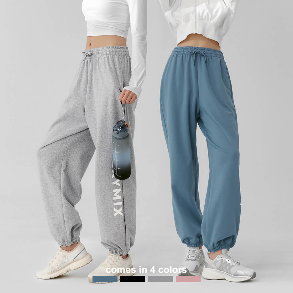 XEXYMIX Lettering Big Logo Loose Fit Jogger Pants Olahraga Wanita - XFK1PT1101