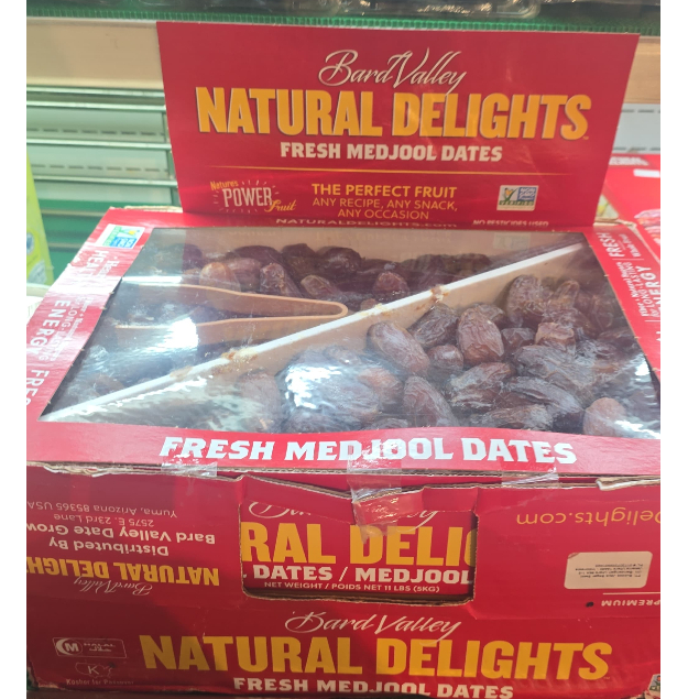 

KURMA BARD VALLEY NATURAL DELIGHTS FRESH MEDJOOL DATES USA PREMIUM 11LB