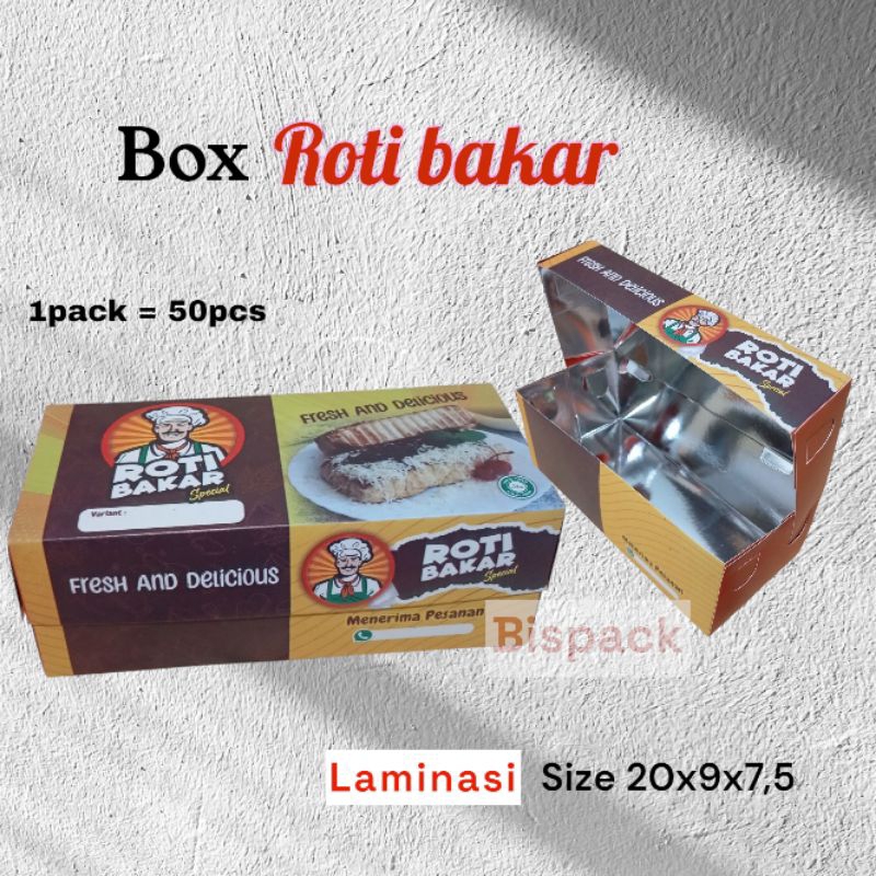 

@50pcs Dus box roti bakar laminasi full warna
