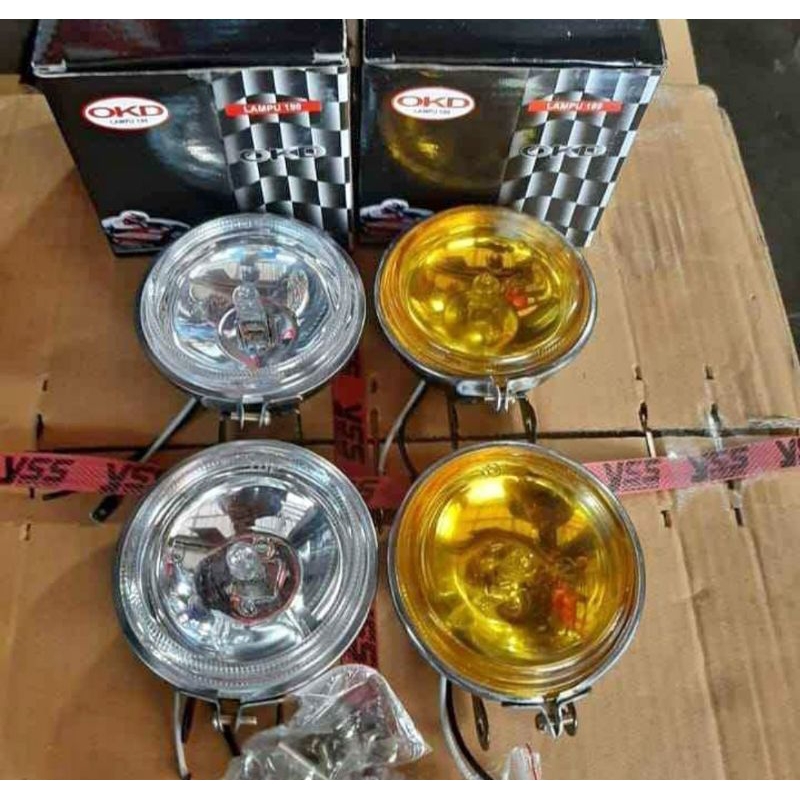 TERLARISS Lampu Tembak Kabut FOGLAMP Bulat Motor Mobil Universal BAYAR DI TEMPAT