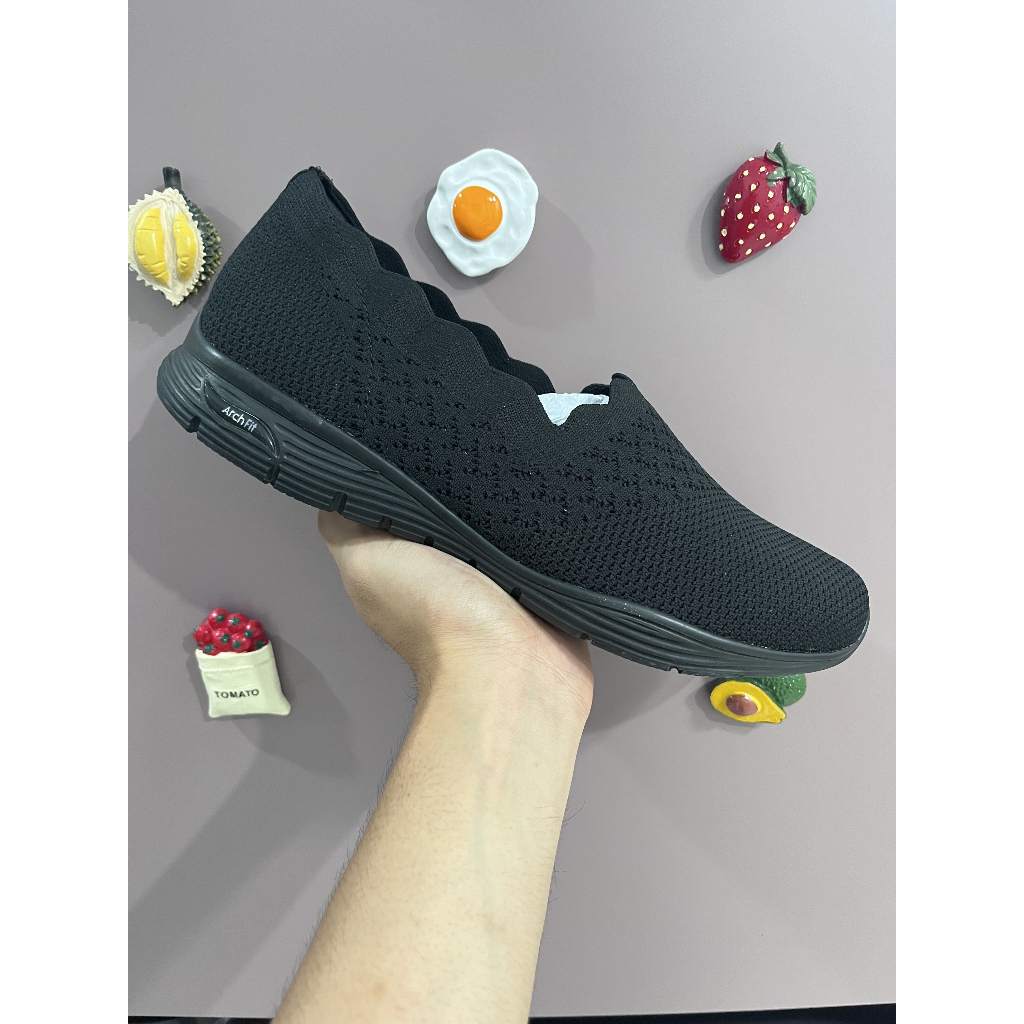 Skechers Women Arch Fit Seager 158557 Full Black Original BNIB MAP