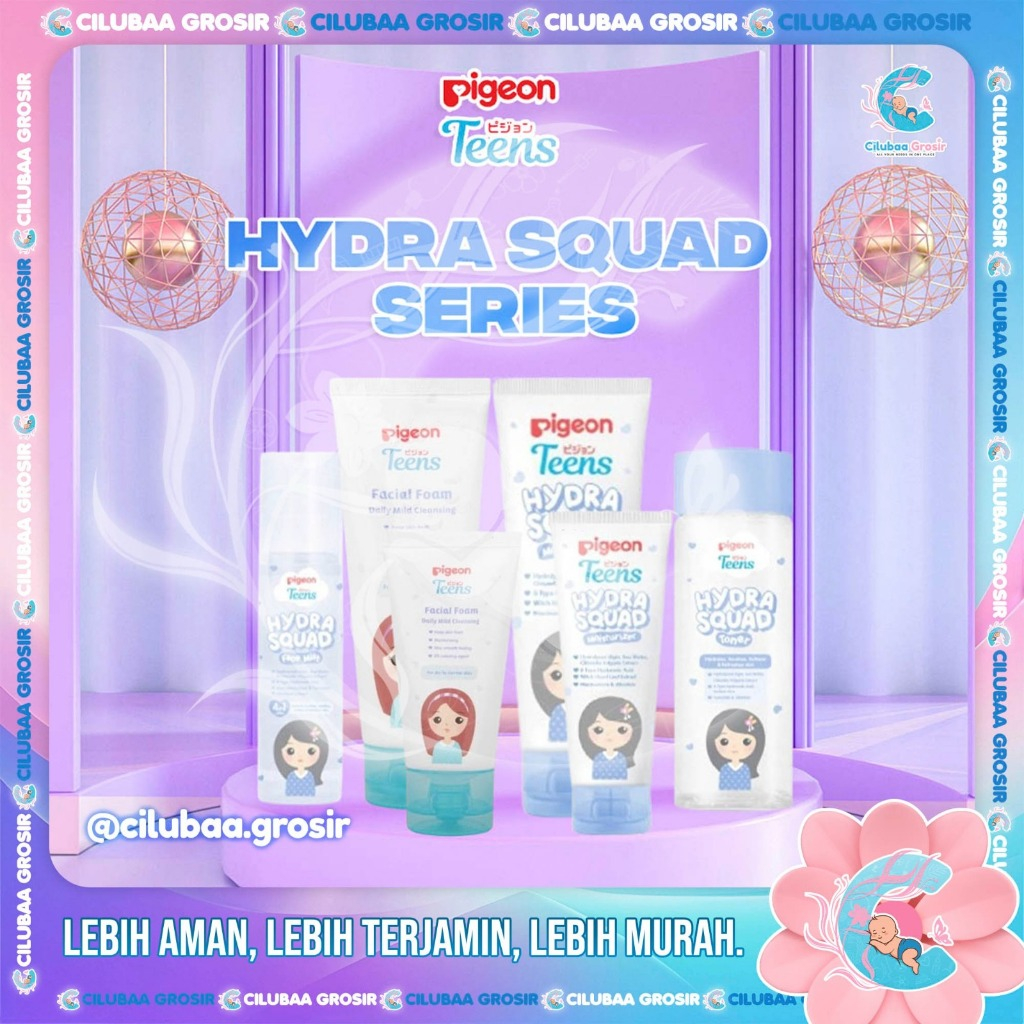 PIGEON TEENS Hydra Squad Series || Skincare Remaja Lengkap || Hyaluronic Acid & Ceramide || Skincare
