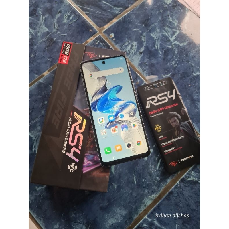 itel rs 4 nfc ram 8+8/128 second like new garansi on