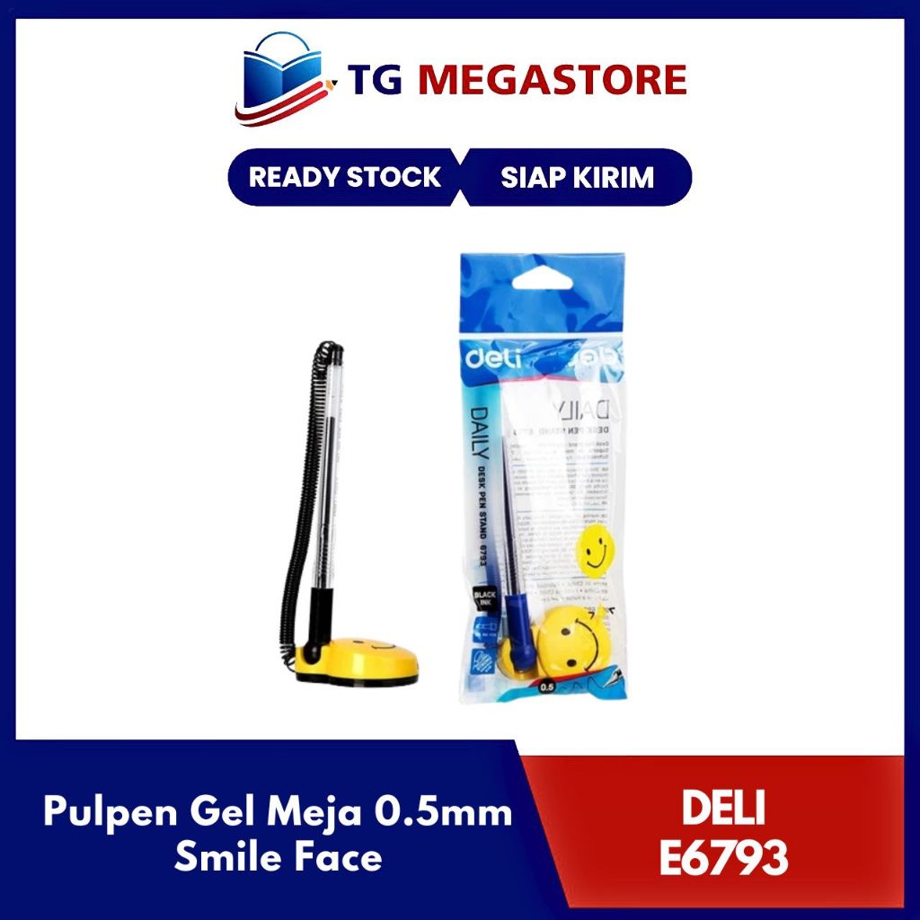 

Pulpen DELI Gel Meja 0.5mm Smile Face - E6793
