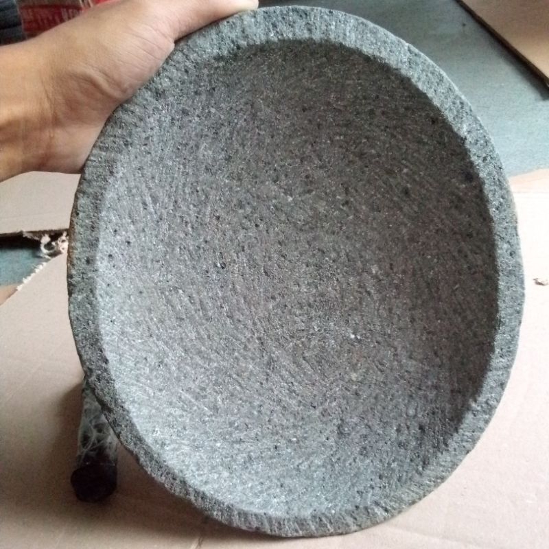 (cobek batu asli pahat 30×27 ) cobek lonjong# cobek pahat # cobek noval#