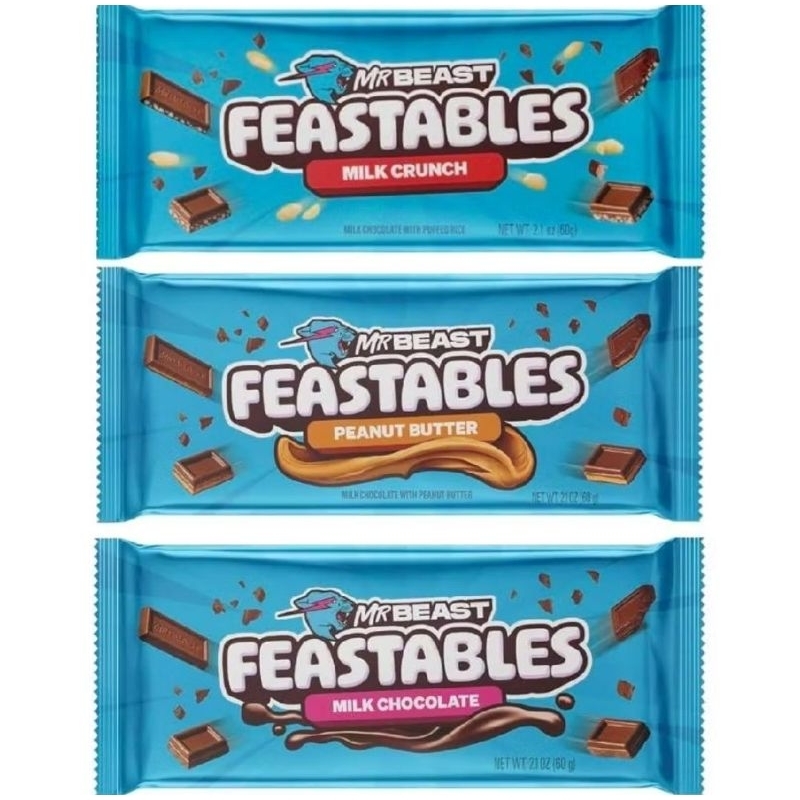 

Mr. beast Chocolate milk / crunch / peanut butter coklat 35 gram