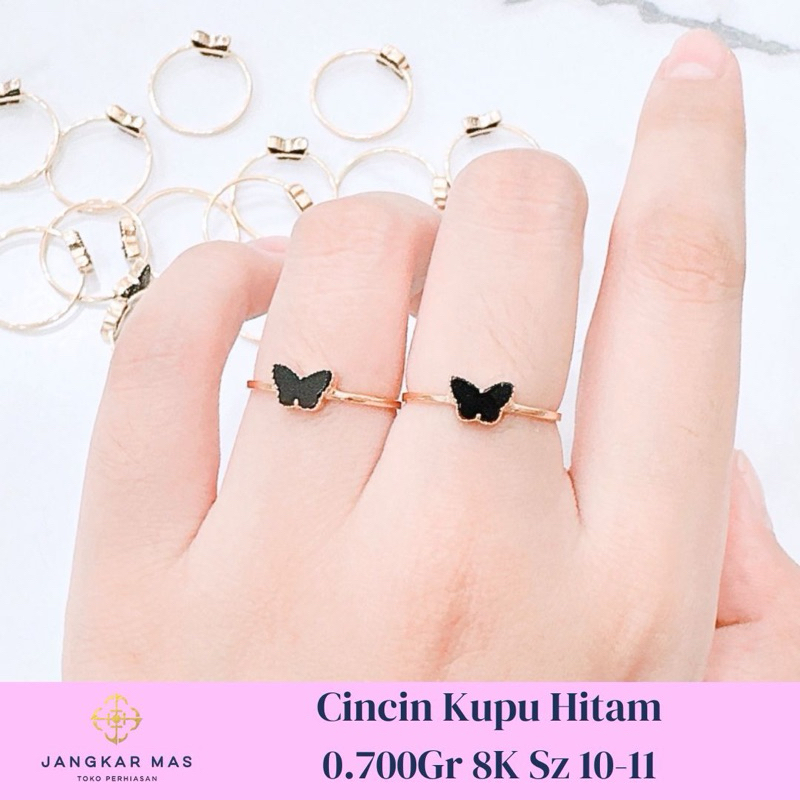 CINCIN EMAS KUPU HITAM 8K 0.700GR