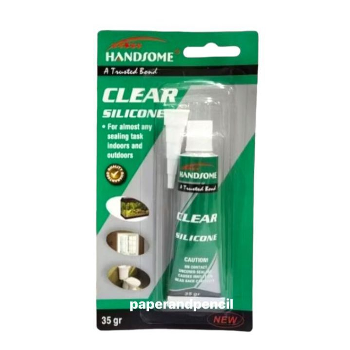 Lem Kaca Sealant HANDSOME / Lem Kaca Bening Clear Handsome ORIGINAL