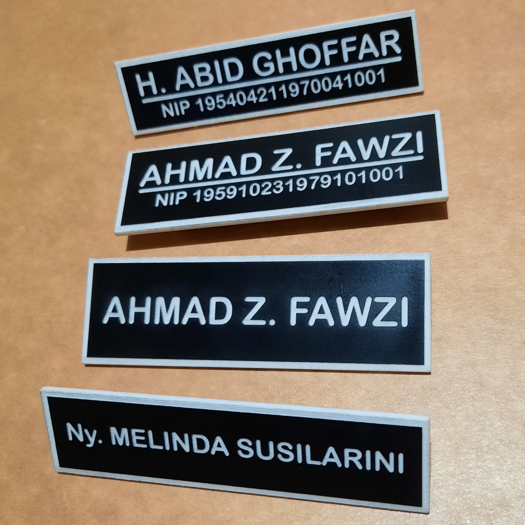 

[NARARYA ID] Name Tag Akrilik Grafir | Papan Nama Dada PDH Ukir Gravir TNI POLRI Persit Bhayangkari