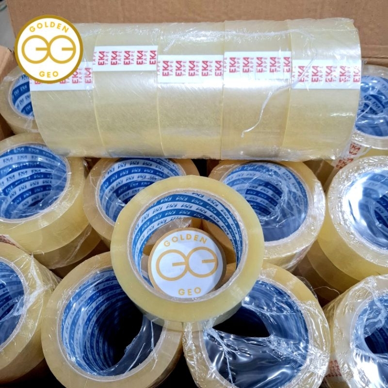 

Lakban Bening 2" EKA TAPE 85 Yard stiker merah (NU)