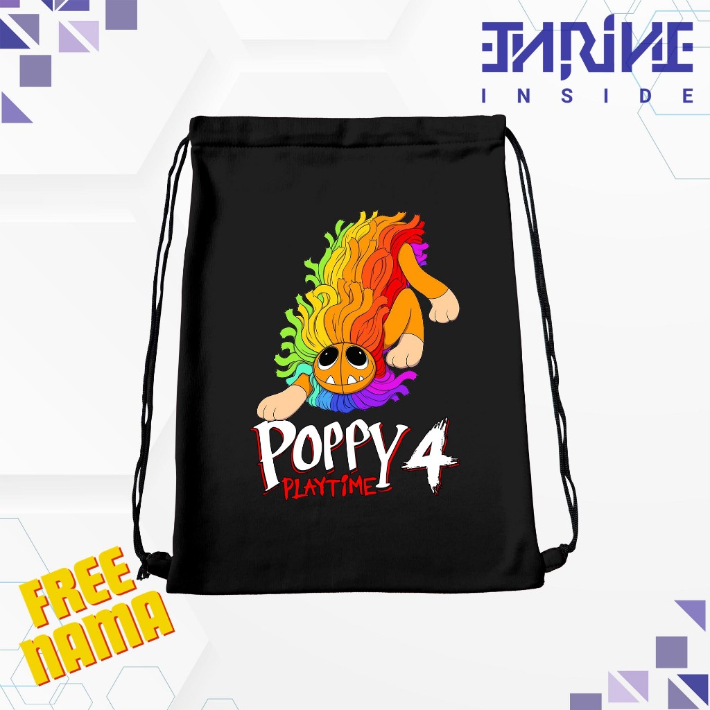BISA COD FREE NAMA Tas Serut Anak Gambar Poppy Playtime Chapter 4 YARNABY Tas Ngaji Poppy Playtime C