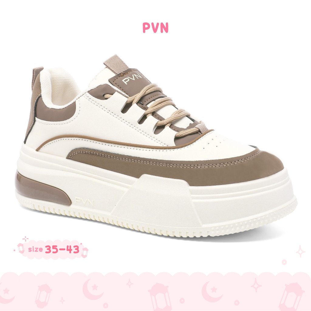 PVN Jeno Sepatu Sneakers Wanita Shoes Choco 438