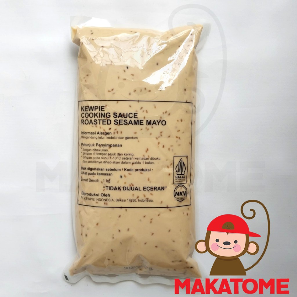 

Kewpie cooking sauce ROASTED SESAME mayo 1kg kemasan plastik standard wijen sangrai saos mayonnaise mayonaise