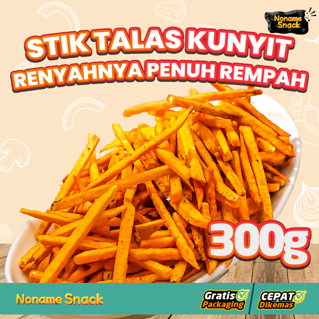 

NoName Snack - Stik Talas Kunyit Cemilan Grosir 300gr