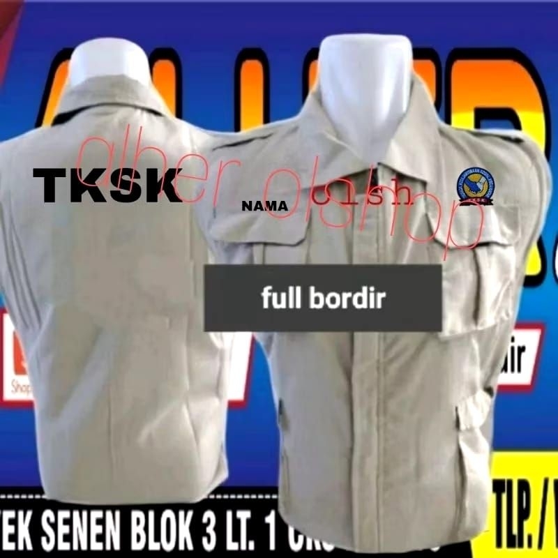 rompi TKSK rompi kerja TKSK rompi bordir TKSK rompi seragam TKSK rompi vest TKSK rompi kemensos romp