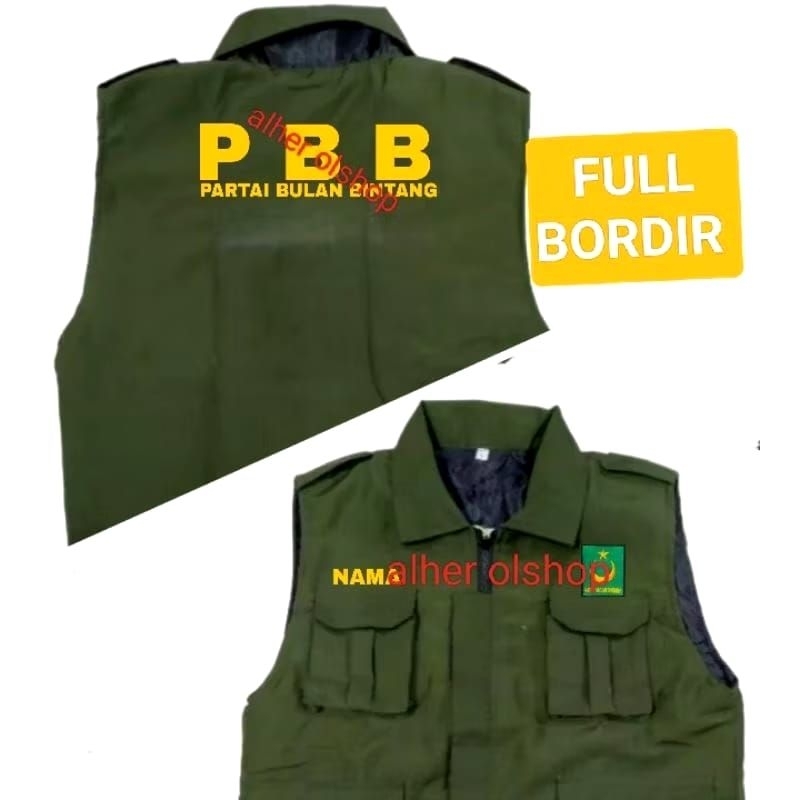 Rompi partai PBB rompi PBB rompi partai bulan bintang rompi bulan bintang rompi kerja partai bulan b