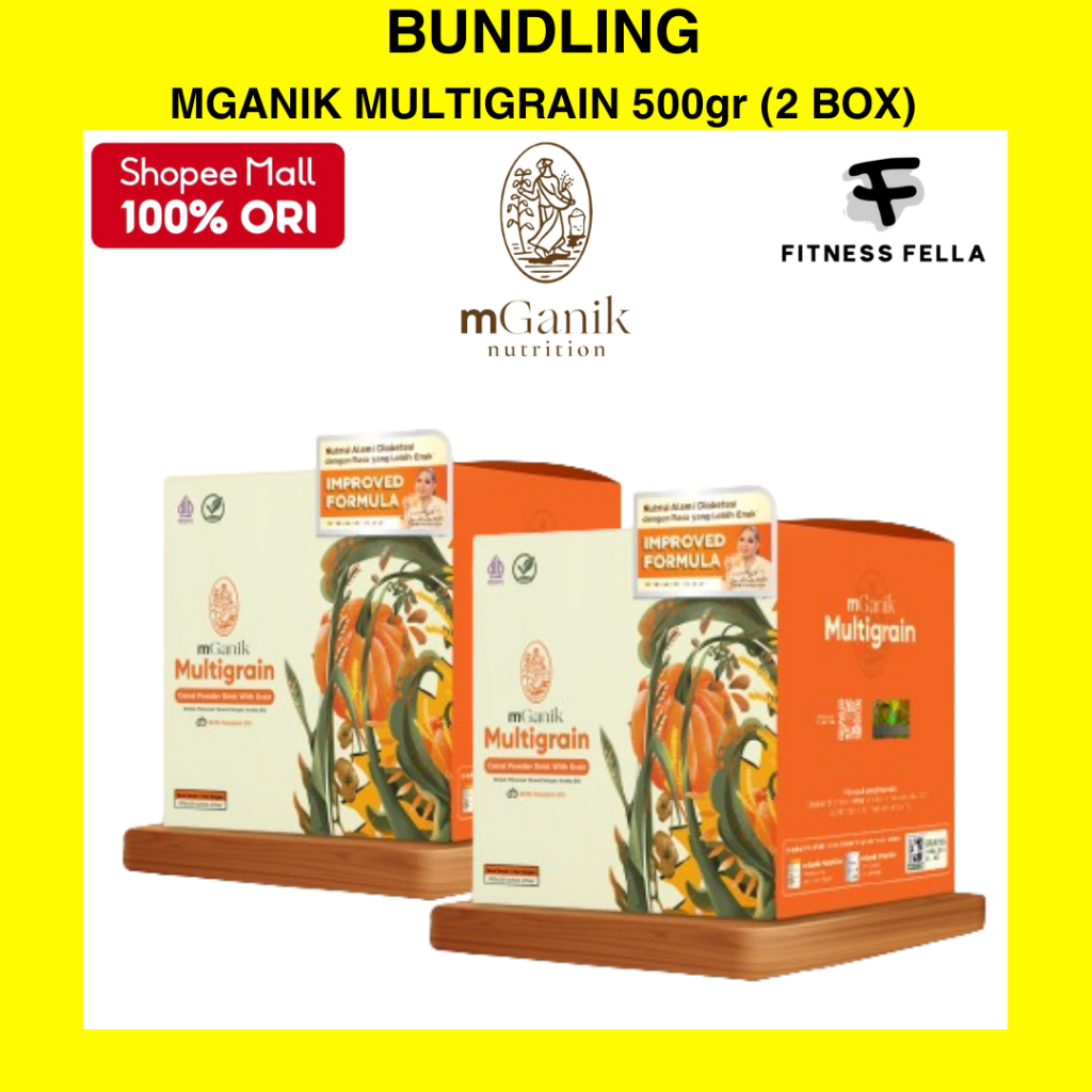 

mGanik Multigrain 500gr 2 Box 40 Sachets Multigrain Labu Kuning Bundling 2 Box - Suplemen Diabetes