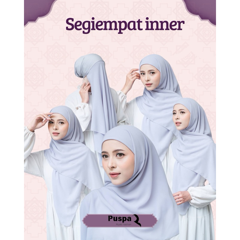 Segiempat inner, hijab segiempat iner premium, jilbab iner, segiempat inner, jilbab premium segiempa