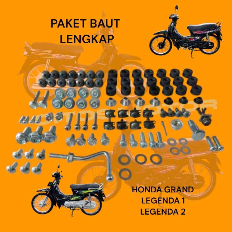 Baut Honda Astrea Grand Honda Legenda 1 Dan Legenda 2 Full Set Baut Body