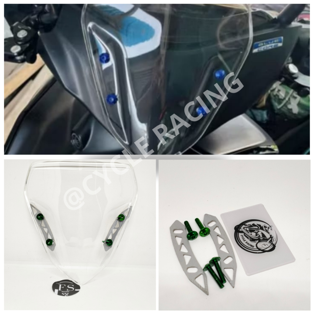 PAKET VISOR AEROX PLUS BRACKET WINDSHIELD YAMAHA AEROX