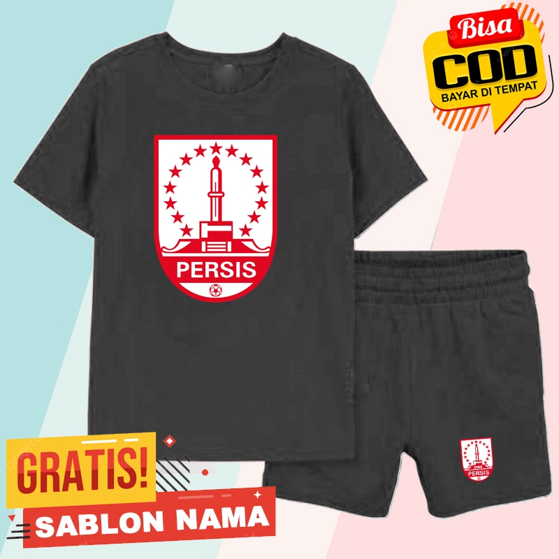 Setelan Koas Anak Persis Solo / Baju Setelan Celana Kaos Anak Laki Laki & Perempuan Custom Nama Pers