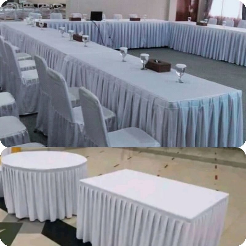 DEKORASI REMPEL MEJA/ROK MEJA Prasmanan-pesta -kantor