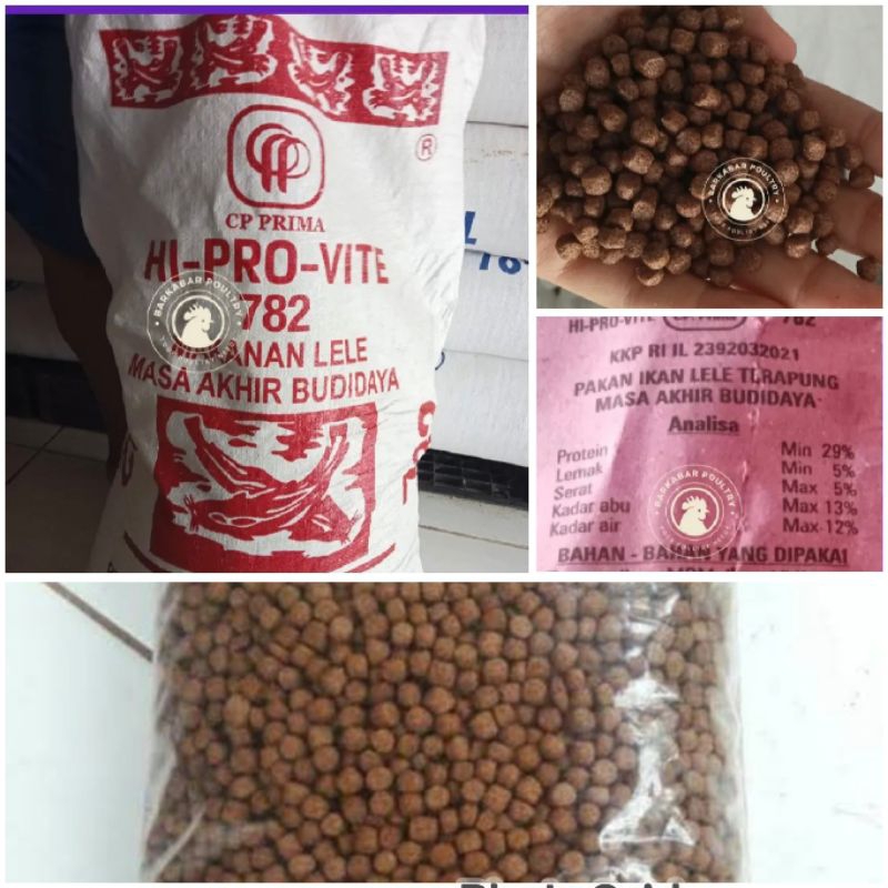 Hi pro Vite 782-4 pellet pakan ikan pakan ikan lele gurami nila 10 Kg