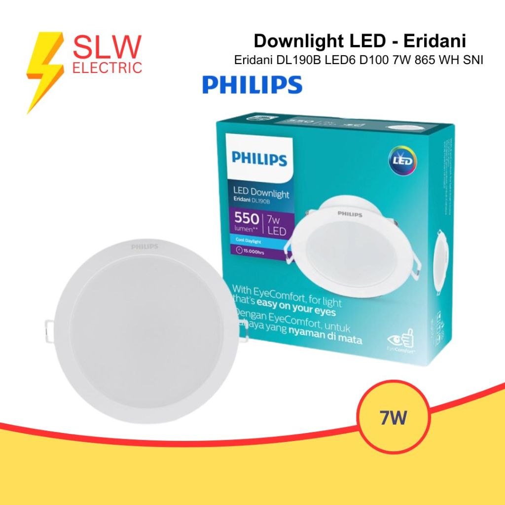 PHILIPS DOWNLIGHT LED ERIDANI 7W 7 WATT 3000K 4000K 6500K