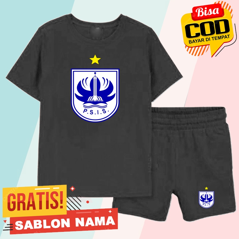 Setelan Koas Anak Psis Solo / Baju Setelan Celana Kaos Anak Laki Laki & Perempuan Custom Nama Psis S