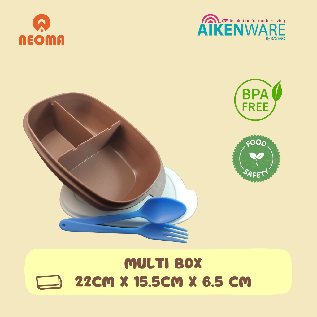 Tempat Makan Anak Sekolah dan dewasa Multi Box Aikenware x Neoma Original