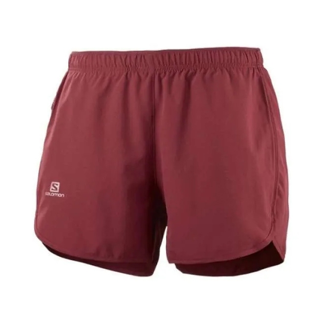 Celana Trail Running SALOMON Agile Women's Shorts POMEGRANATE | RUNNING SHORT PANTS Size XS