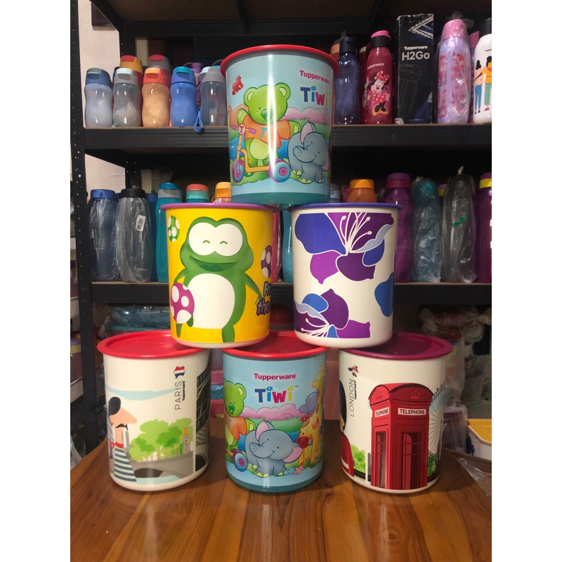 toples karakter tupperware new/toples natur/toples dug dug canister-tea time canister